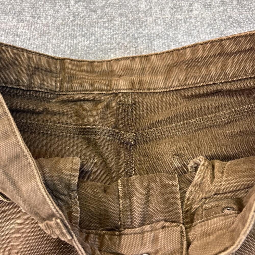 Duluth Trading Co Pants Mens 34x34 Brown Canvas Khakis Relaxed Fit Workwear - Picture 6 of 12